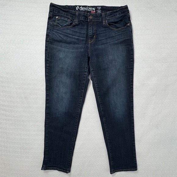 Denizen from Levi's Modern Straight Crop Jean, Dark Blue, Women's Size 12 - Picture 3 of 9